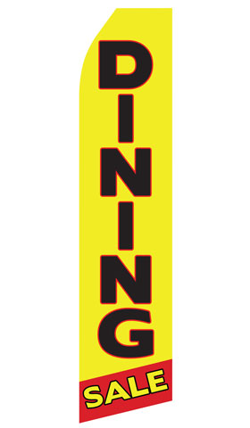 Dining Sale econo feather flag, 16 ft, single-sided, design 0706
