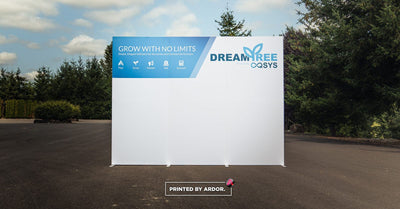 Dream Tree by OQSYS custom printed trade show backdrop display by Ardor Printing, view 4