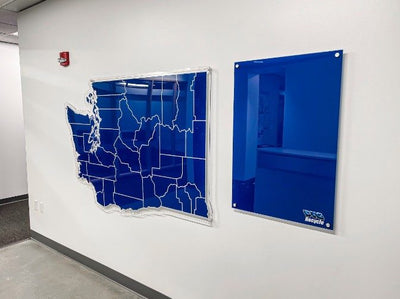 DTG Recycle acrylic Washington map and dry-erase board by Ardor Printing