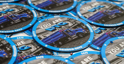 Custom printed round acrylic ornaments for DTG Recycle by Ardor Printing