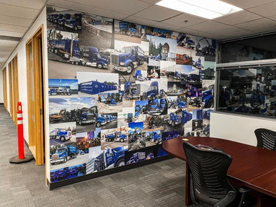 DTG Recycle office wall wraps with fleet photography by Ardor Printing, view 5
