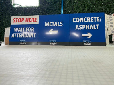 DTG Recycle safety and wayfinding signs by Ardor Printing, view 3