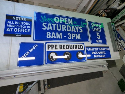 DTG Recycle safety and wayfinding signs by Ardor Printing, view 4