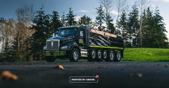 Full dump truck wrap for Fury Site Works