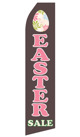 Easter Sale econo feather flag, 16 ft, single-sided