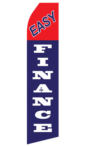 Easy Finance econo feather flag, 16 ft, single-sided, design 0222