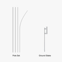 Econo feather flag hardware: pole set and ground stake