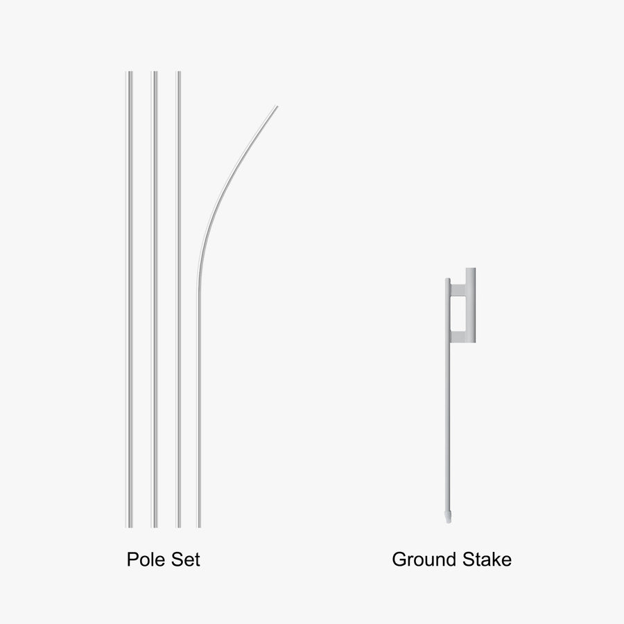 Econo feather flag hardware: pole set and ground stake
