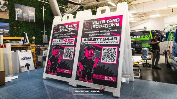 Elite Yard Solutions A-frame signs by Ardor Printing, view 2