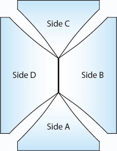 Canopy artwork layout for 10 x 15 and 10 x 20 ft tents: sides A, B, C and D