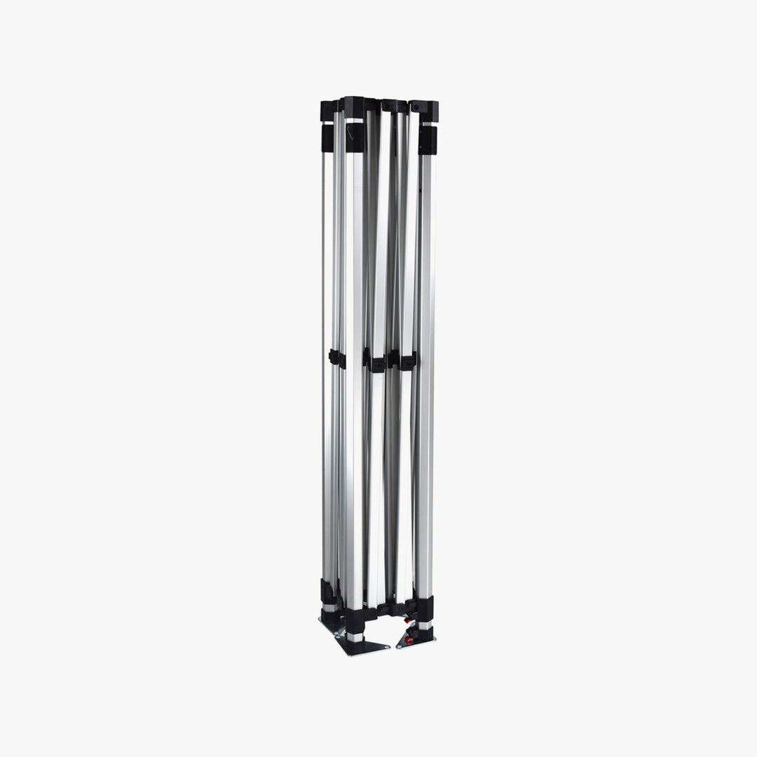 10x10 event tent frame folded down, aluminum hex legs