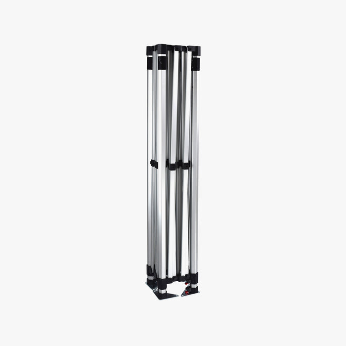 10x10 event tent frame folded down, aluminum hex legs