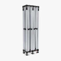 10x20 event tent frame folded down, aluminum hex legs
