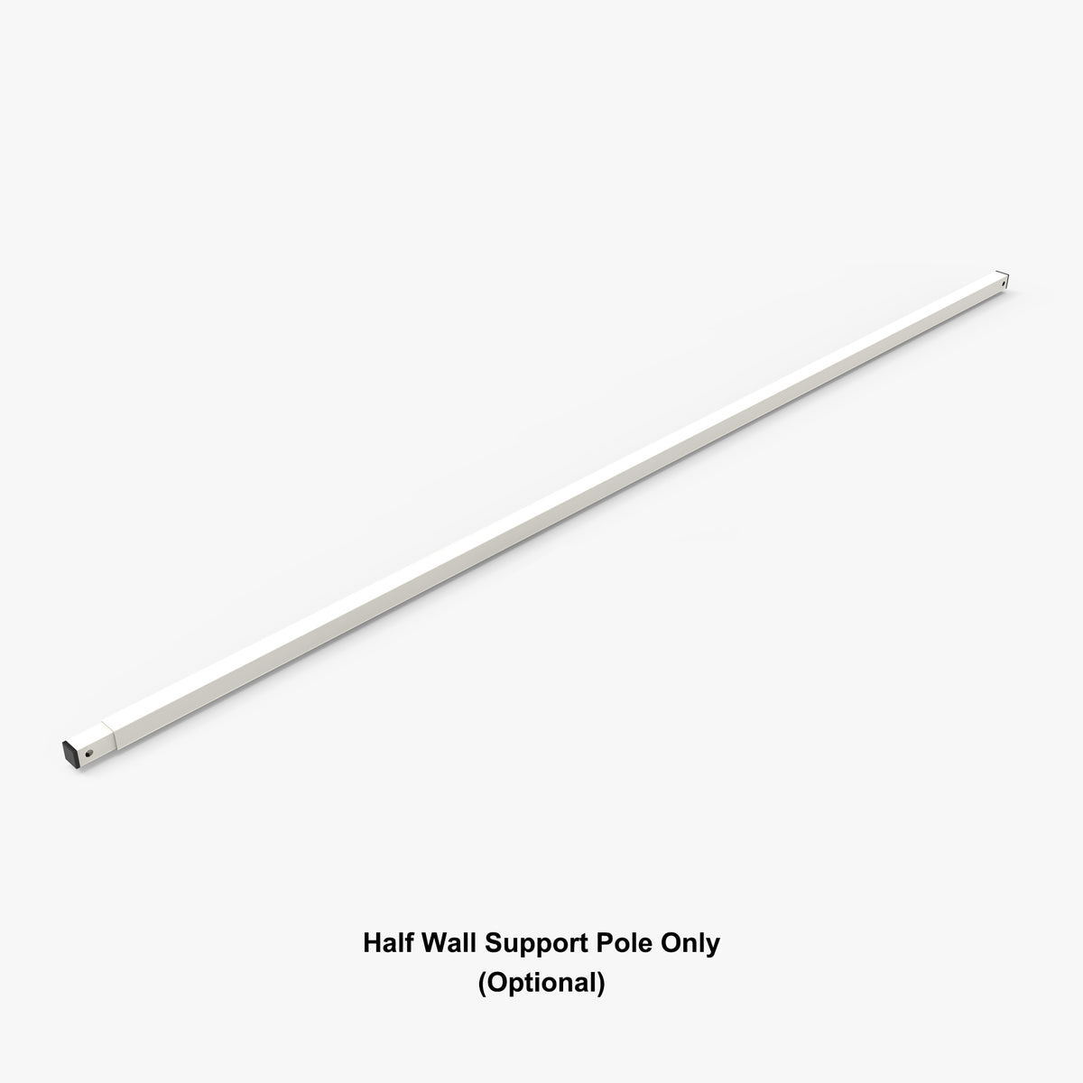 Telescopic aluminum half wall support pole