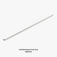 Telescopic aluminum half wall support pole