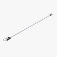 Telescopic half wall support pole with hex clamps attached at each end