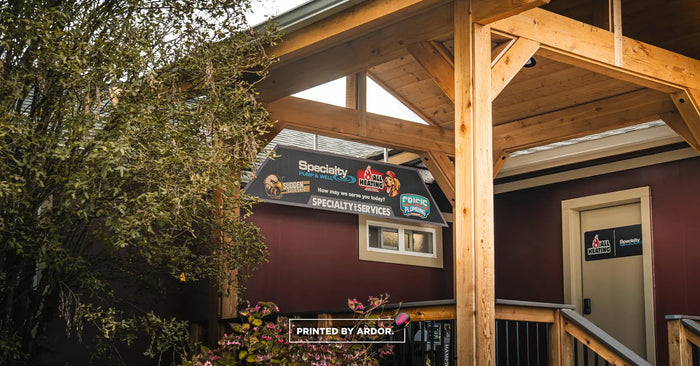 Exterior business sign for All Heating