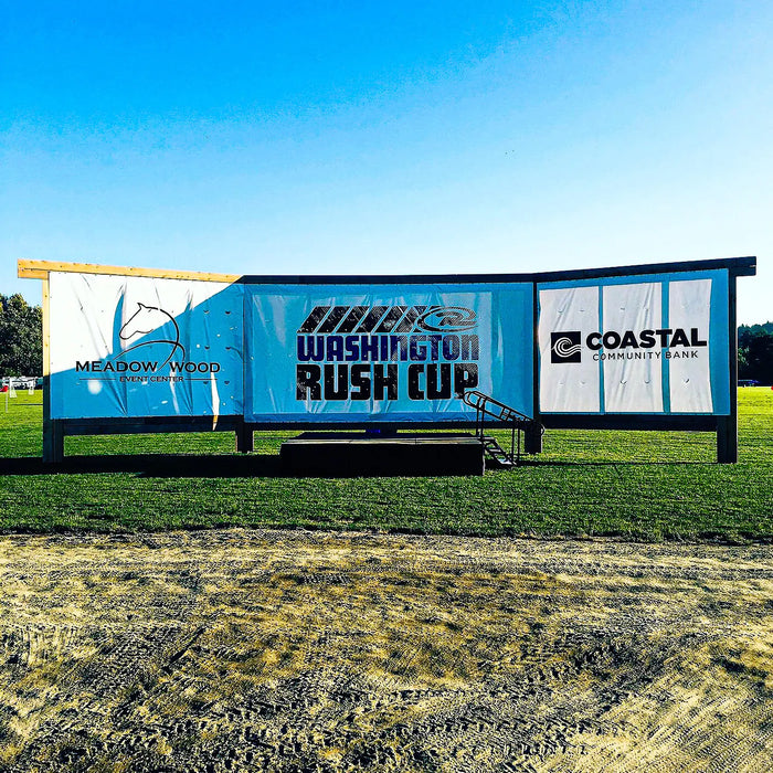 Mesh fence banner for the Washington Rush Cup