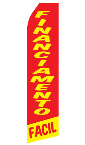Financiamento Facil econo feather flag, 16 ft, single-sided
