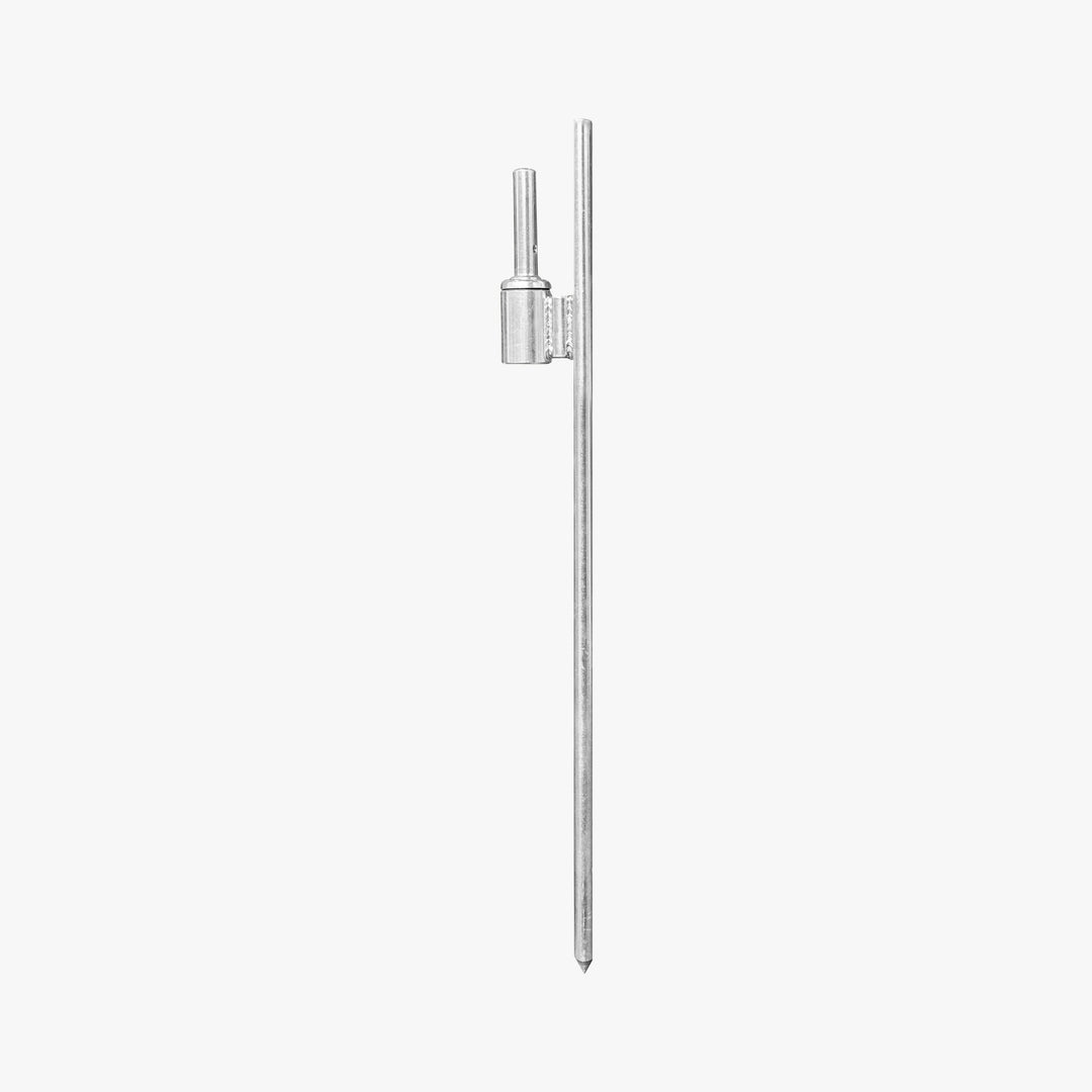 Steel ground spike for feather, teardrop and rectangle flags