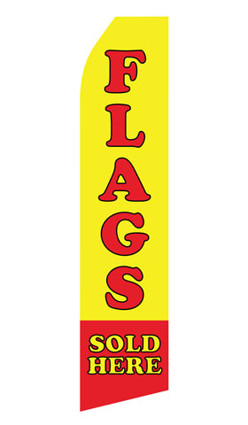 Flags Sold Here econo feather flag, 16 ft, single-sided, design 0127
