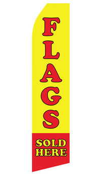 Flags Sold Here econo feather flag, 16 ft, single-sided, design 1005