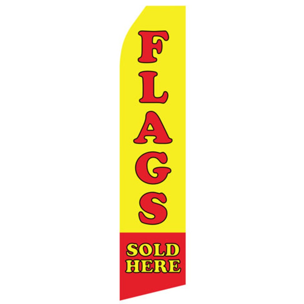 Flags Sold Here econo feather flag, 16 ft, single-sided, design 1005