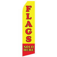 Flags Sold Here econo feather flag, 16 ft, single-sided, design 1005