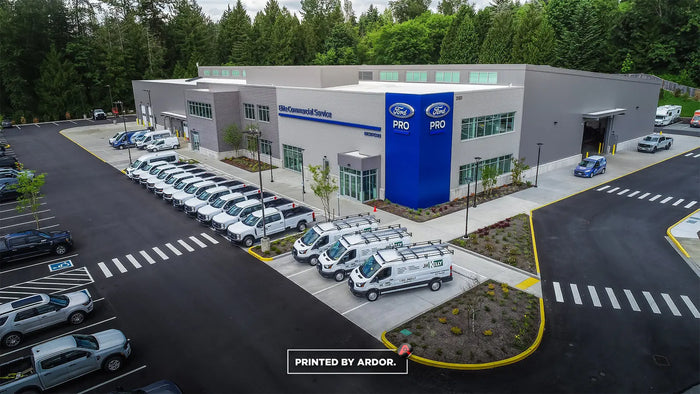 Fleet truck and van lettering for JH Kelly delivered at Bickford Ford