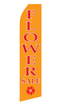 Flower Sale econo feather flag, 16 ft, single-sided, design 0128