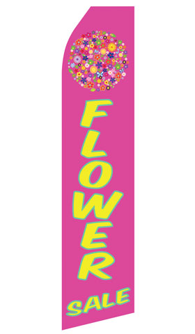 Flower Sale econo feather flag, 16 ft, single-sided, design 1522
