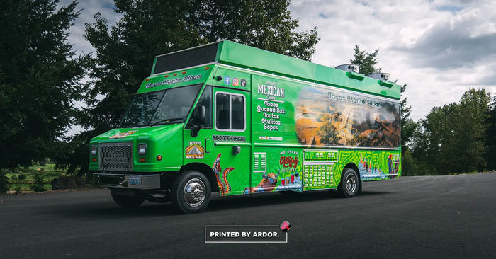 Full food truck wrap for Monte Alban Taco Truck