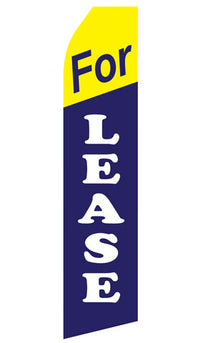 For Lease econo feather flag, 16 ft, single-sided, design 0294