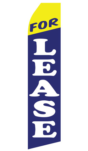 For Lease econo feather flag, 16 ft, single-sided, design 1321