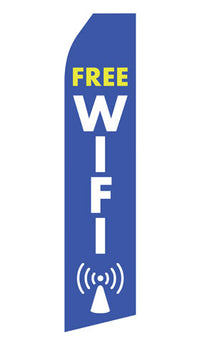 Free Wifi econo feather flag, 16 ft, single-sided