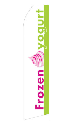 Frozen Yogurt econo feather flag, 16 ft, single-sided