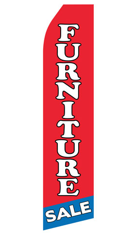 Furniture Sale econo feather flag, 16 ft, single-sided, design 0704