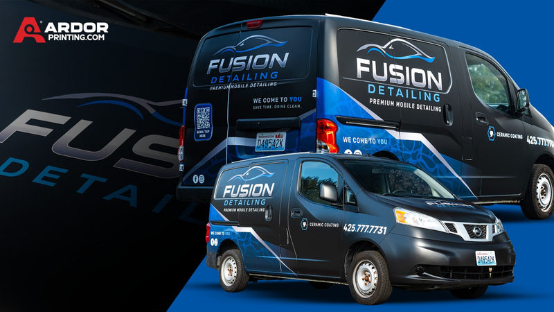 Fusion Detailing mobile detailing van wrap design