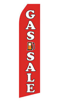 Gas Sale econo feather flag, 16 ft, single-sided