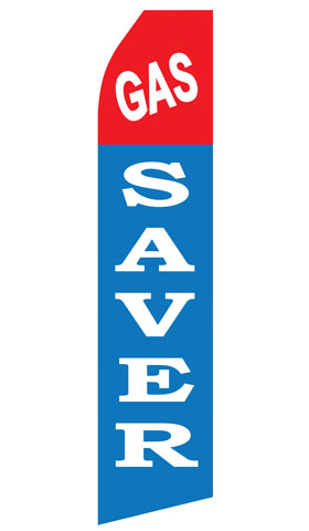 Gas Saver econo feather flag, 16 ft, single-sided