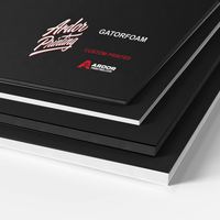 Stacked GatorFoam boards showing white and black edges