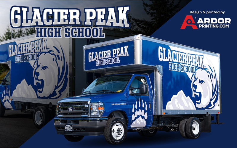 Glacier Peak High School box truck graphics design