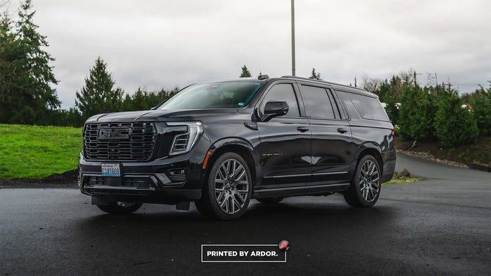 GMC Yukon Denali chrome delete with blacked-out trim by Ardor Printing, Greater Seattle