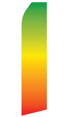 Green Orange Gradient econo feather flag, 16 ft, single-sided