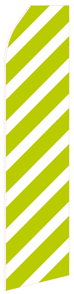 Green Slash econo feather flag, 16 ft, single-sided