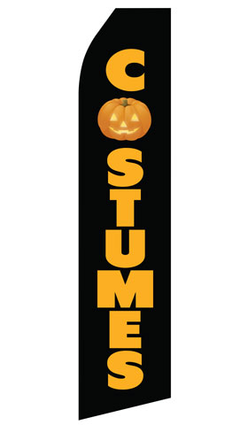 Halloween Costumes econo feather flag, 16 ft, single-sided
