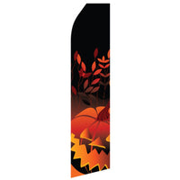 Halloween Pumpkin econo feather flag, 16 ft, single-sided