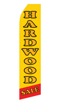 Hardwood Sale econo feather flag, 16 ft, single-sided, design 0133