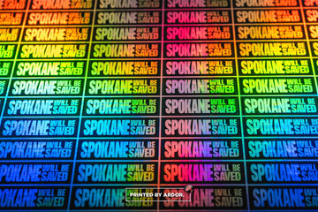 Holographic die cut stickers printed by Ardor Printing