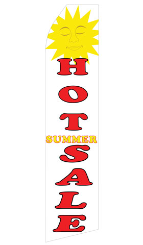 Hot Summer Sale econo feather flag, 16 ft, single-sided